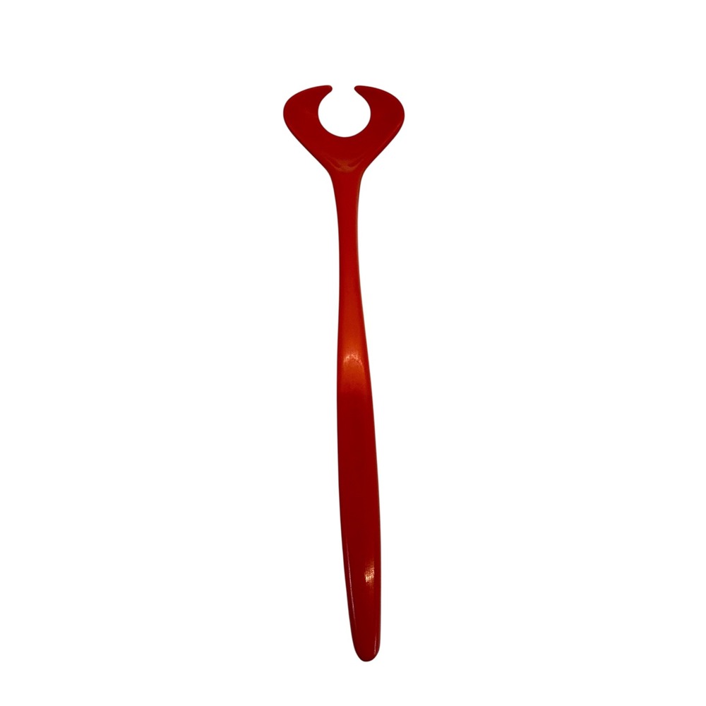 VTG Rosti Mepal 2534 Salad Fork Server Denmark Red Excellent MCM Melamine‎ 11.5"